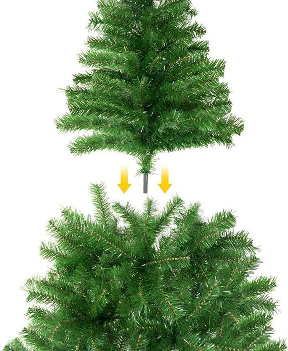 Choinka sztuczna z metalowym stojakiem, świerk 210cm