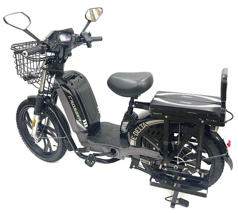 Електровелосипед Crosser E-Delta (800W, 60V, 15Ah, 17 колеса)- Чорний