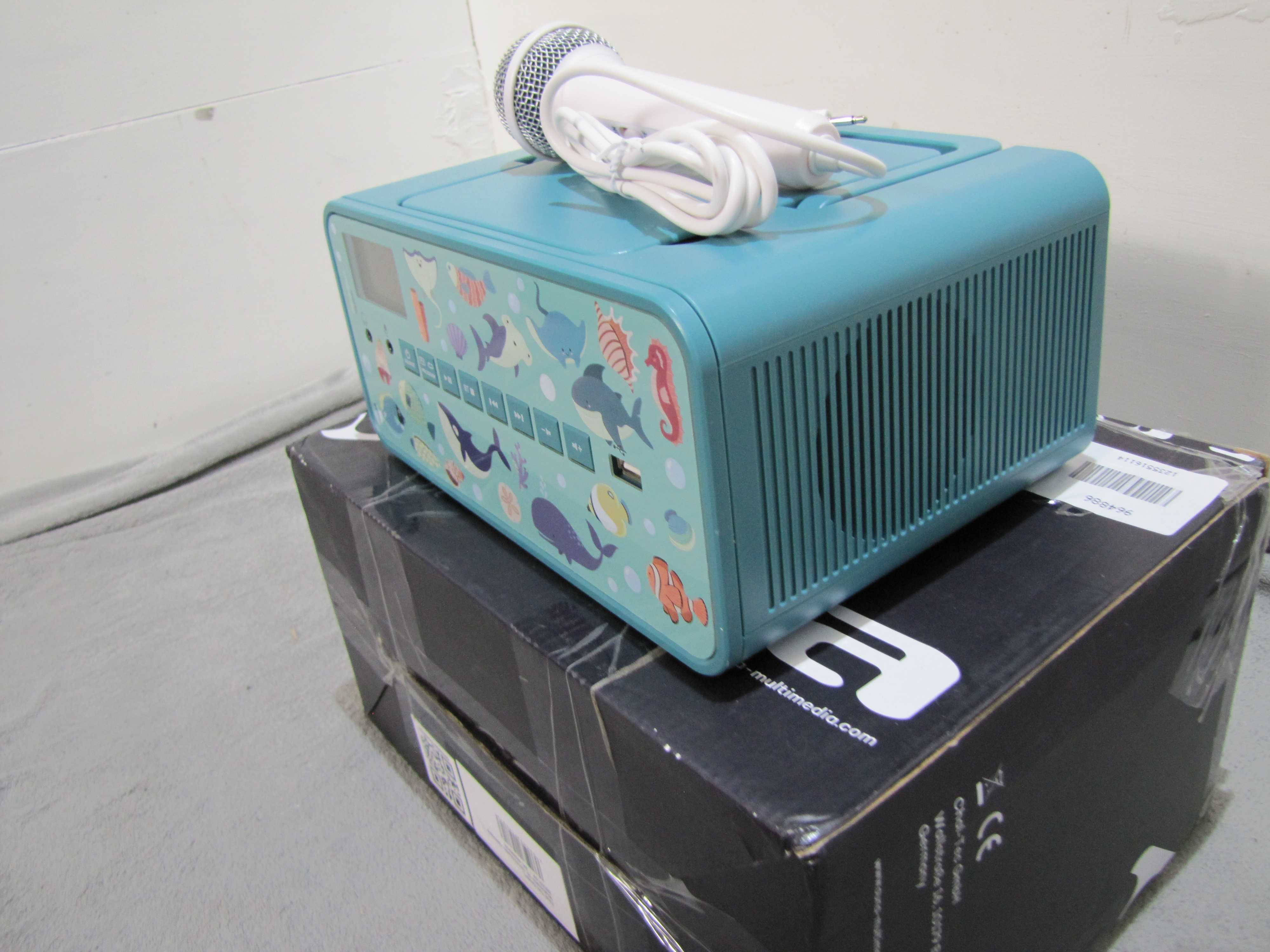 Boombox dla dzieci CD BT USB / karaoke z mikrofonem LED Auna Kidsbox