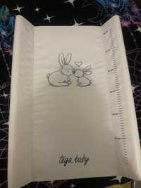 Пеленальний матрацик Tega Baby Rabbits Зайченята 70*50 см рожевий