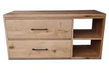 Drewniana szafka pod umywalkę szuflady dąb 120 cm wisząca