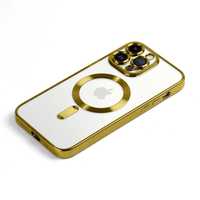 Etui Silikonowe Iphone 13/14/15 Plus Pro Max Magsafe Magnetyczne Złoty