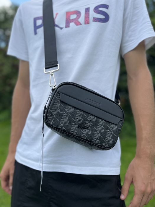 Сумка Lacoste monogram Чоловіча Сумка Лакоста