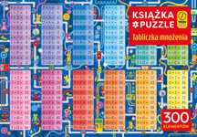 Puzzle 300 elementów. Tabliczka mnożenia + książka. Wilga / GW Foksal