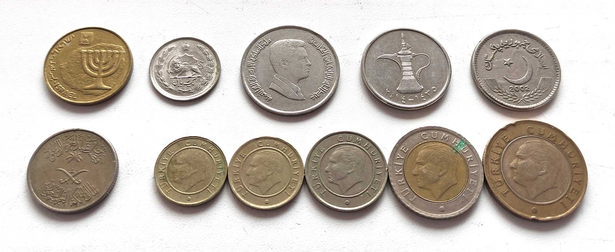 Монеты Арабские №1 (Иран, Иордания, ОАЭ, Пакистан, Турция), 11 шт