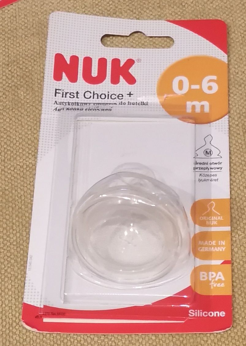 Smoczek do butelki NUK First Choice + 0-6 miesiwcy silikon przepływ M