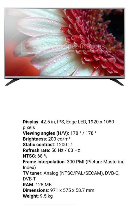Tv LG 43 polegadas