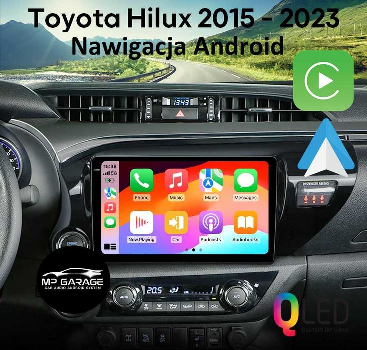Radio Toyota Hilux Android CarPlay/AA Qled 4G LTE Montaż Gwarancja