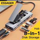 Essager USB Hub 8 in 1 +SSD карман