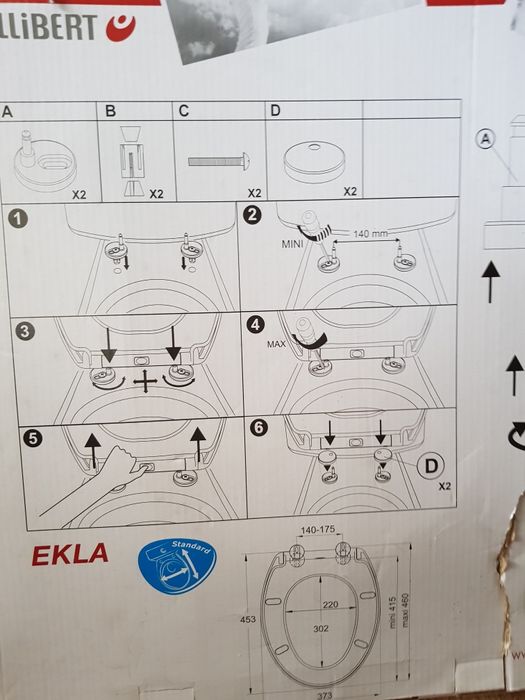 Wolno Opadająca Deska Sedesowa "ALLIBERT" Szara/Biała/Brąz