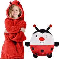 Худи толстовка подушка пижама детская игрушка Huggle Pets красный, зел
