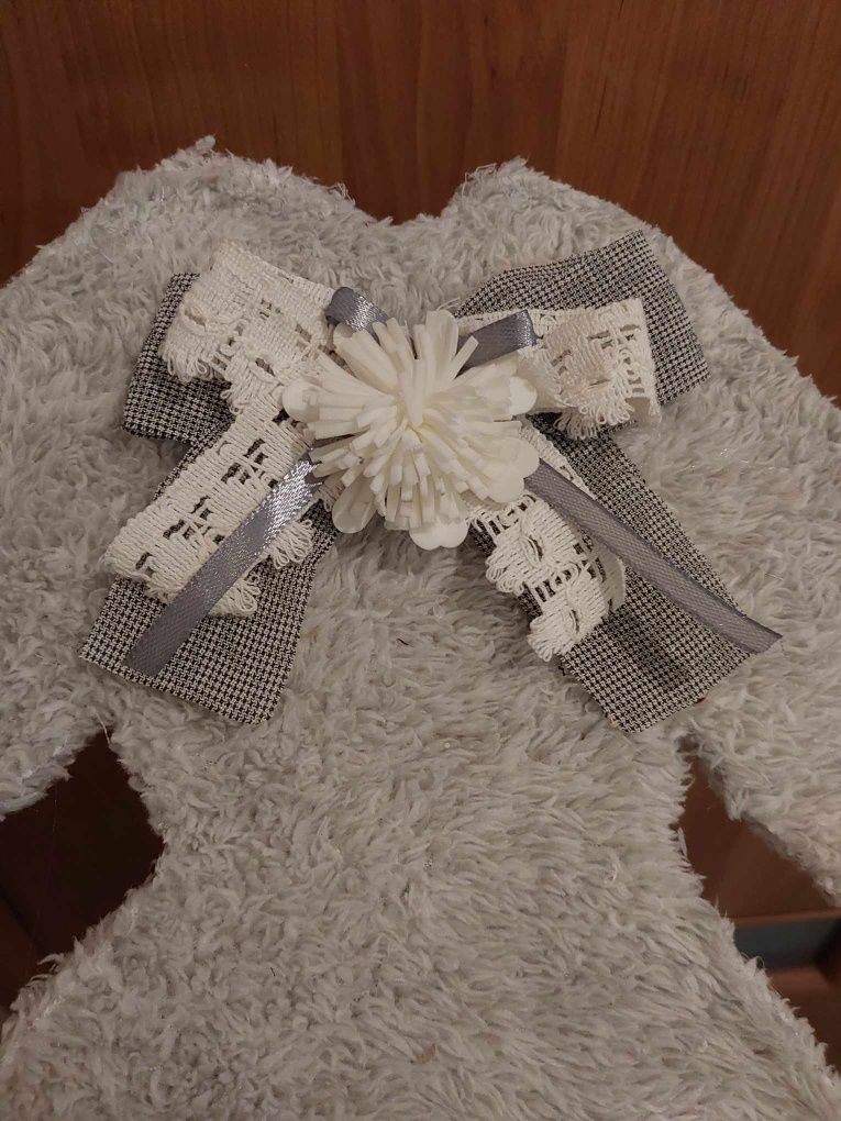 Króliczek zajączek wielkanocny stroik dekoracja 34cm +krążek