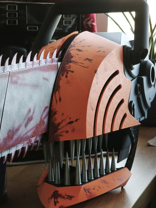 Hełm cosplay Chainsaw man Denji elektryczna obrotowa piła!