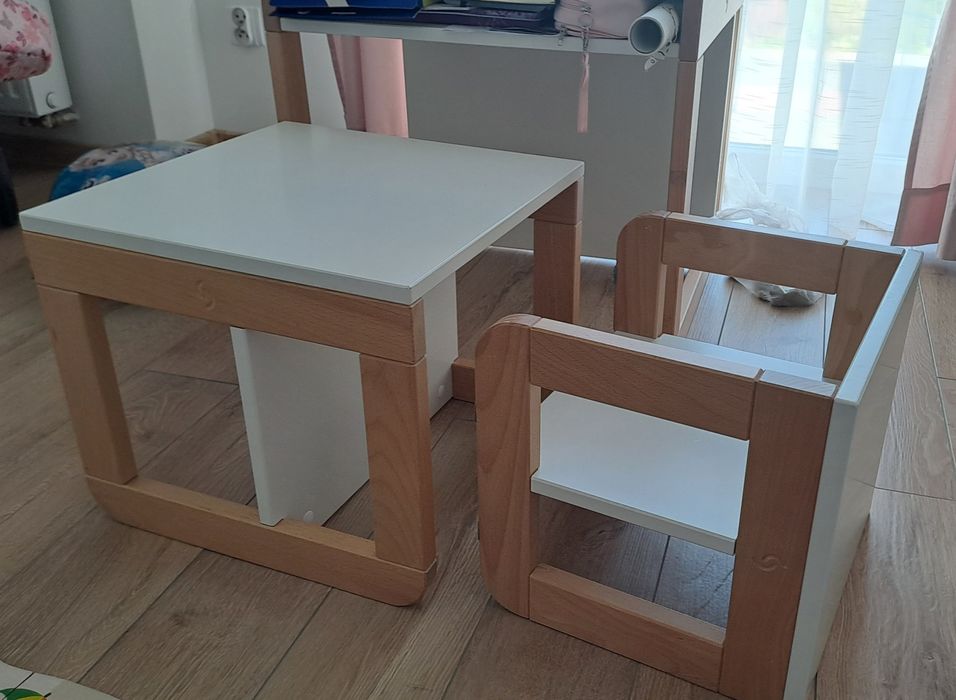 Stolik plus krzesełkq dla dziecka. Różne konfiguracje.