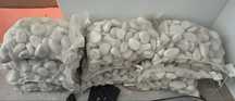 Seixo cor branco marmore medida 4/8
