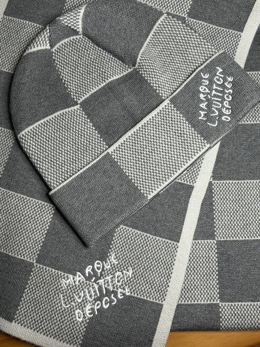 Conjunto gorro e cachecol louis vuitton