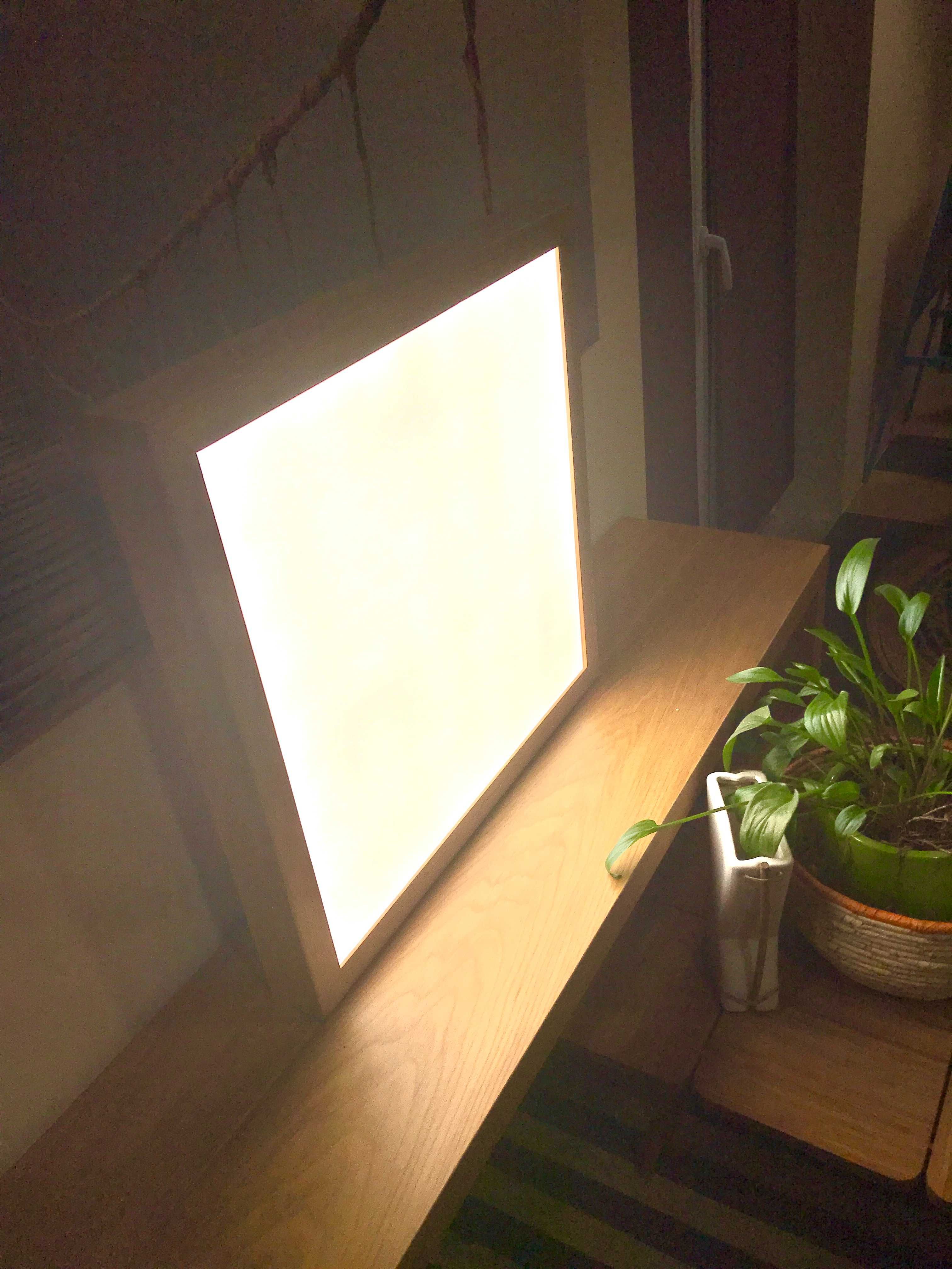 Candeeiro Luminária 63x63cm madeira carvalho OSRAM LEDVANCE sala
