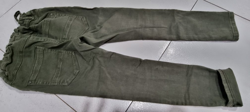 Reserved  spodnie jeansowe r.146 kolor ciemny khaki