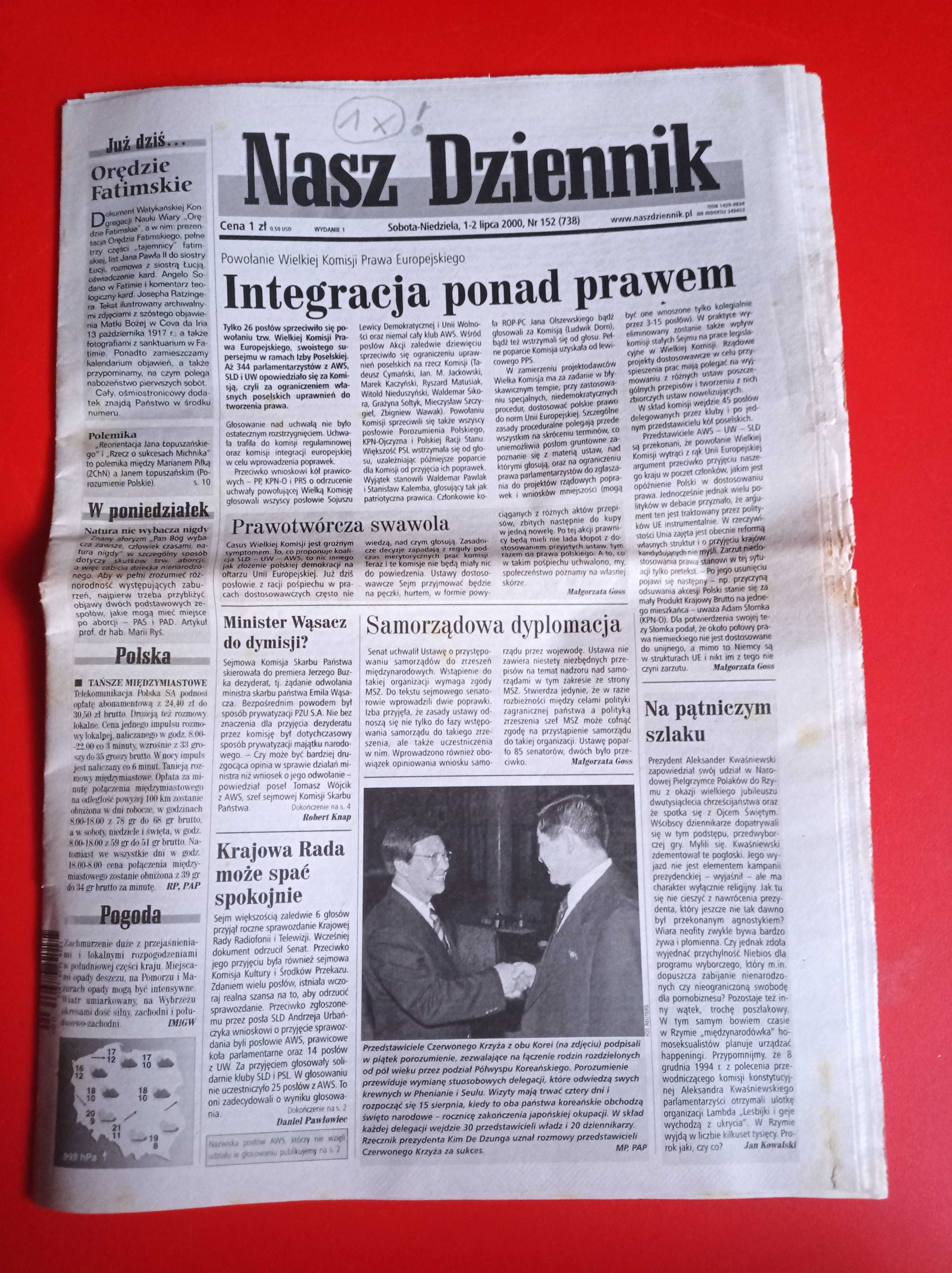 Nasz Dziennik, nr 152/2000, 1-2 lipca 2000