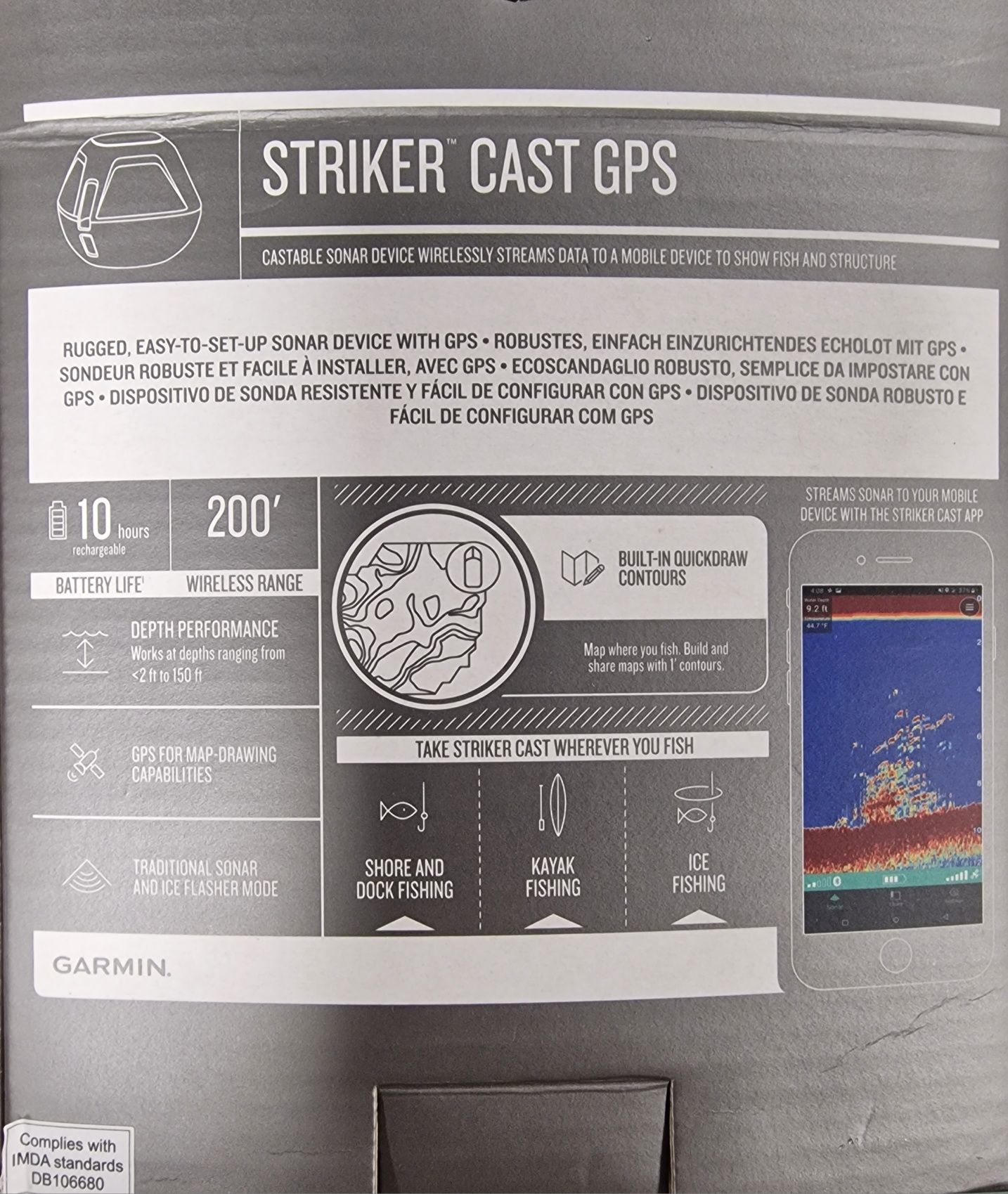 Echosonda Garmin Striker Cast GPS