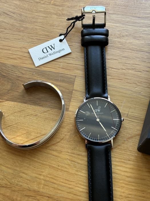 Zestaw zegatek i branzoleta Daniel Wellington