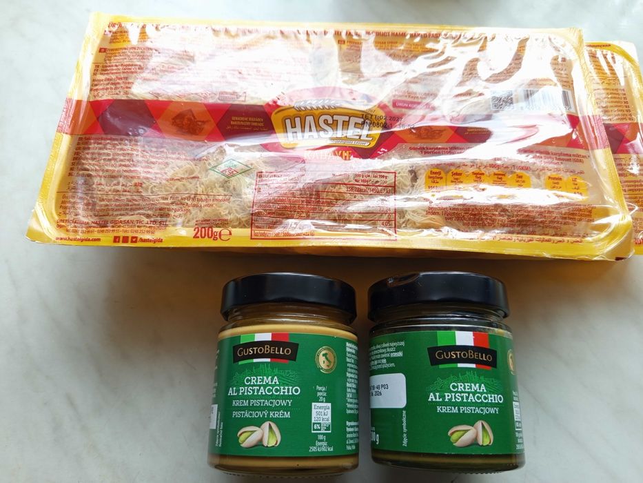 Krem z pistacji GustoBello 2szt +ciasto Kadayf 2szt