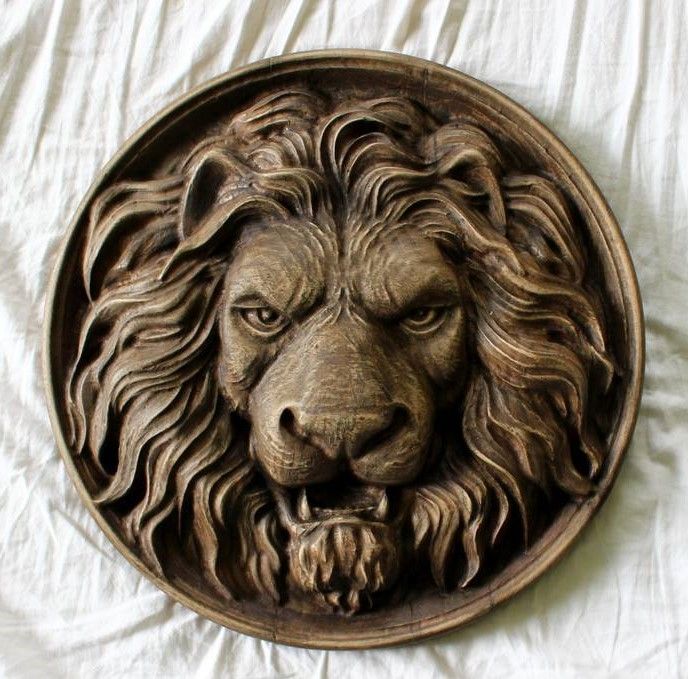 Rzeźbiona głowa lwa nr.4 - na wymiar