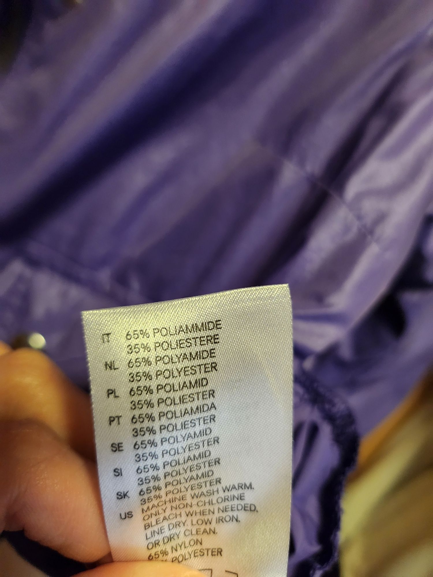 Kurtka krótka lekka lato fioletowa H&M divided s/m podpinane rękawy