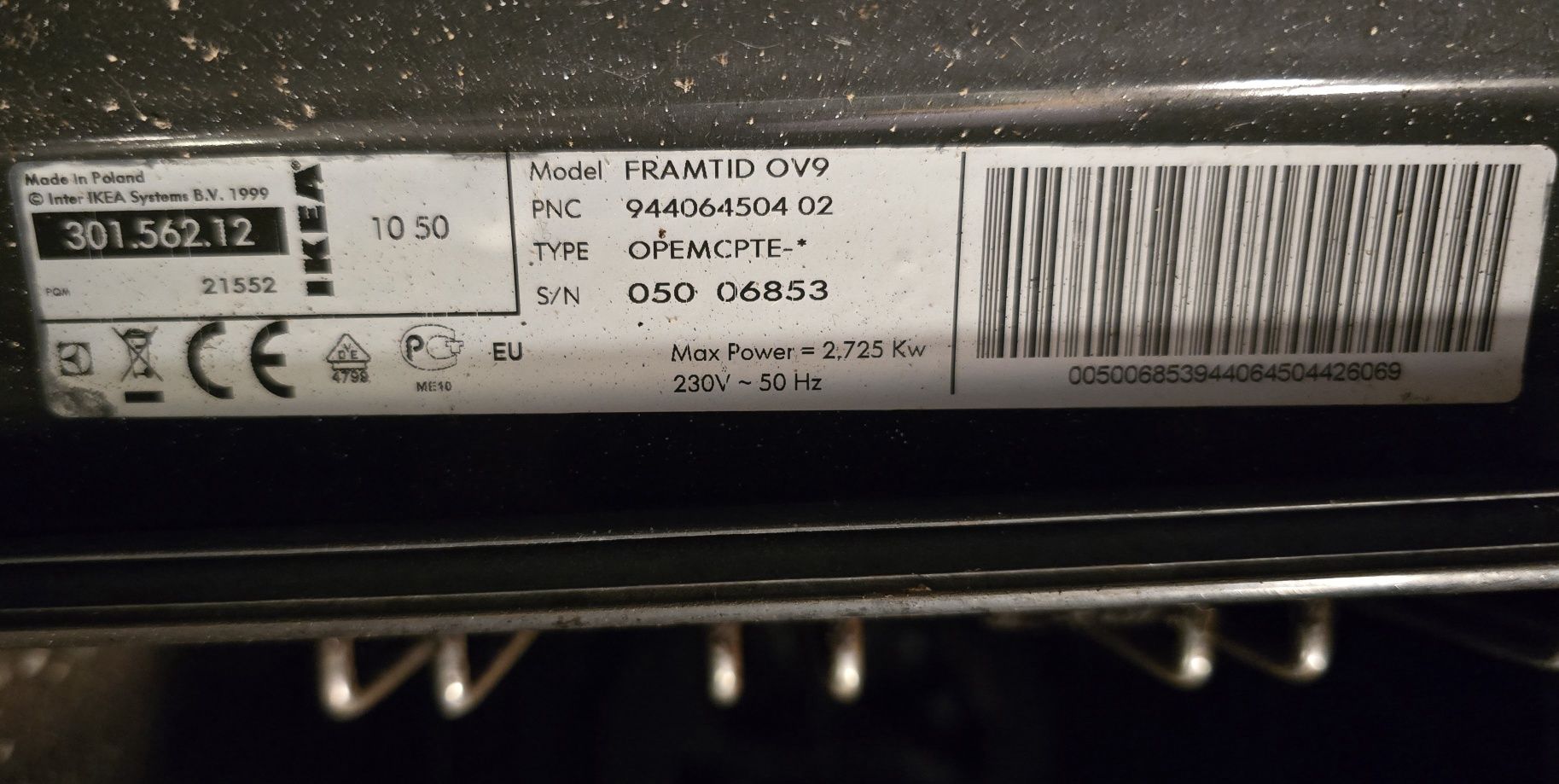 Forno Framtid OV9 para peças