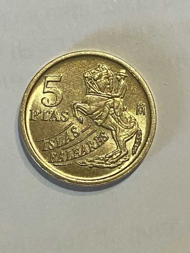 moeda de 5 pesetas iilhas baleares de 1997