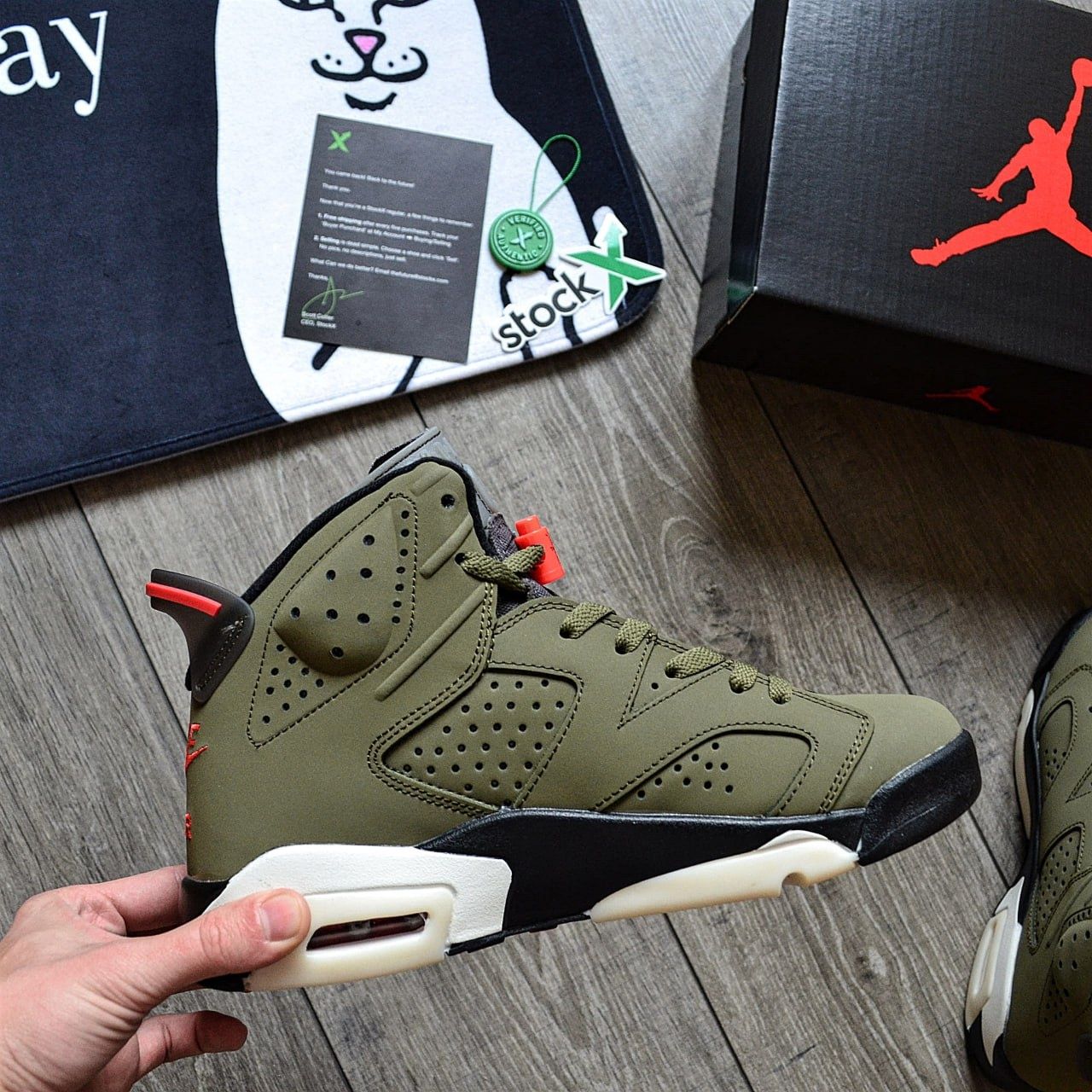 Travis Scott x Air Jordan 6 Retro GS 'Olive'