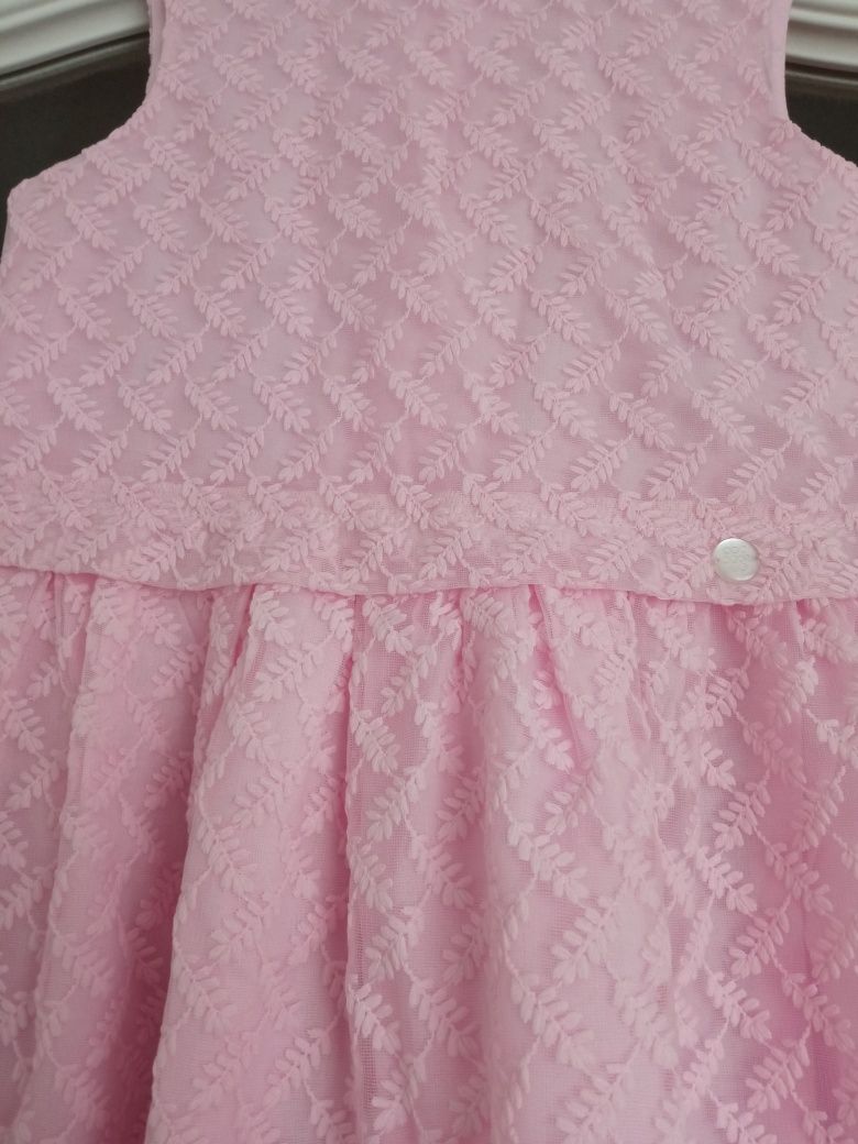 Sukienka r.134 Coccodrillo Elegancka Urocza Różowa BDB