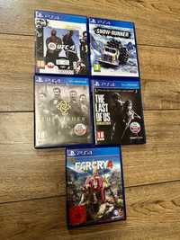 Gry PS4 UFC/Snow runner/ the last of us