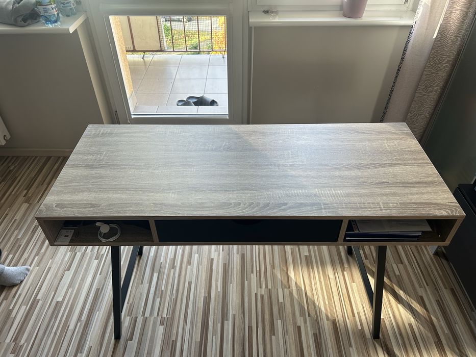 ABBETVED Biurko ABBETVED 48x120 kolor jasny dąb/czarny