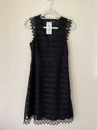 Nowa sukienka reserved czarna mini z koronką elegancka na imprezę
