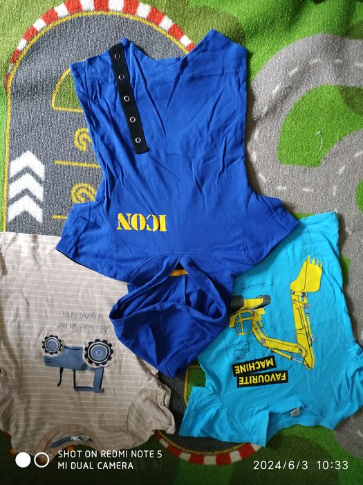 Koszulki dla chlopca 104 koparka traktor