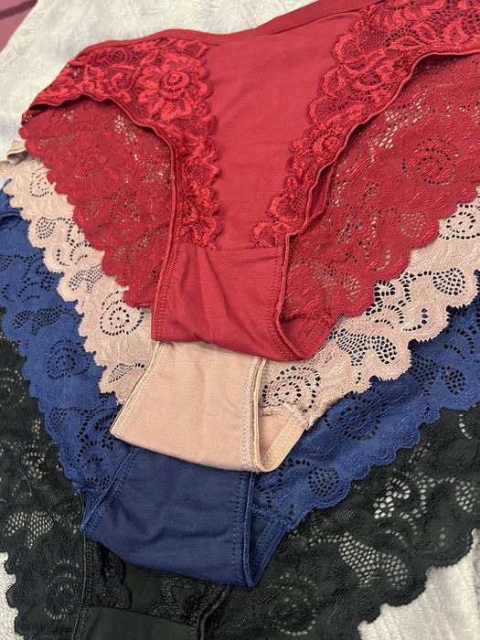 Женские трусики ХХL 4шт с ажурным кружевом