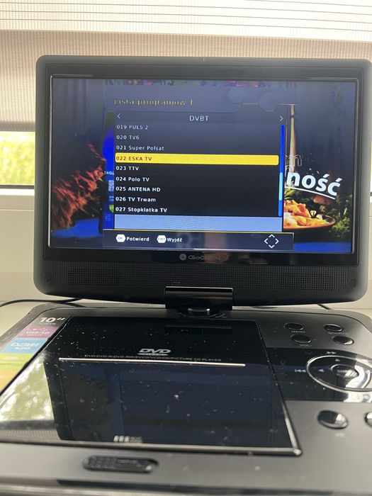 Przenośne DVD Gogen 10,5” z TV DVB-T2 + słuchawki JBL
