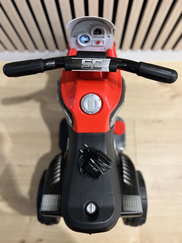 Motor Jeździk Trójkołowiec Elektryczny Dla Dzieci Czerwony/Żółty