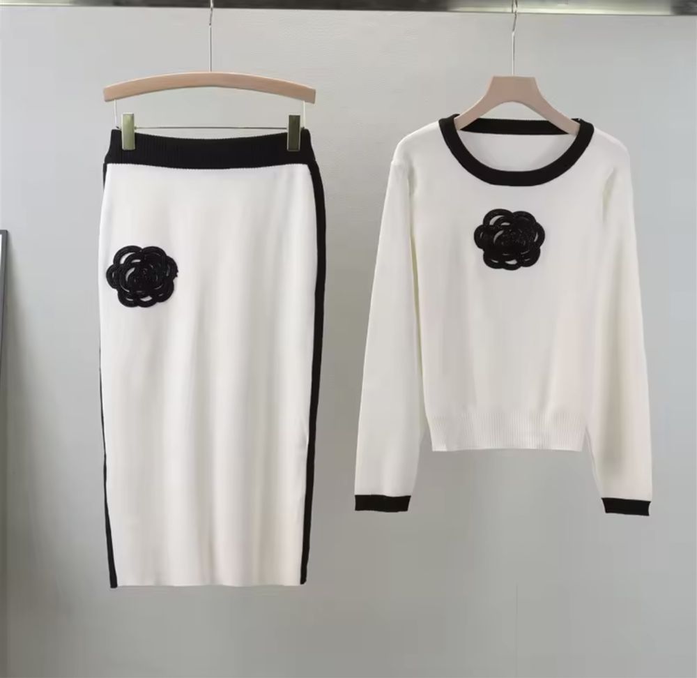 Kontantto komplet spodnica i sweter jasny xs-3xl