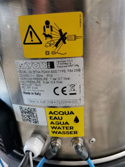 Lavor Etna Pro 4.0- 84.0386 Odkurzacz Parowy+Piana