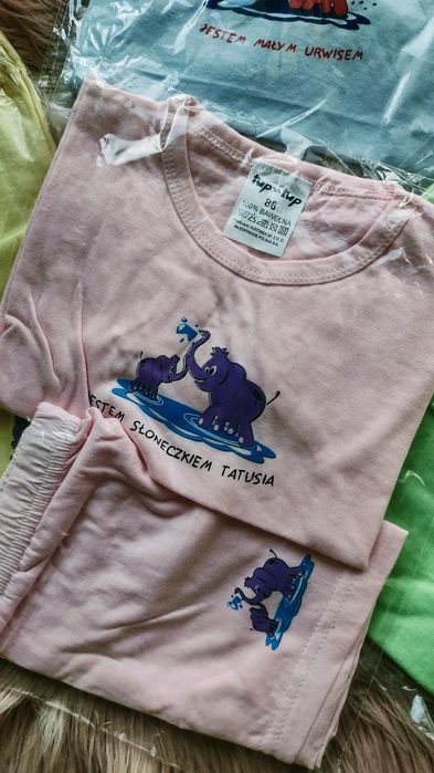 Nowe letnie komplety niemowlęce r.86 chłopiec dziewczynka