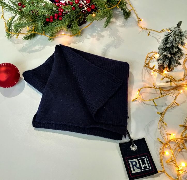 Шарф темно-темно синій