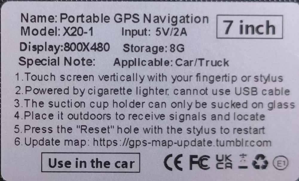 Gps навігатор x20-1