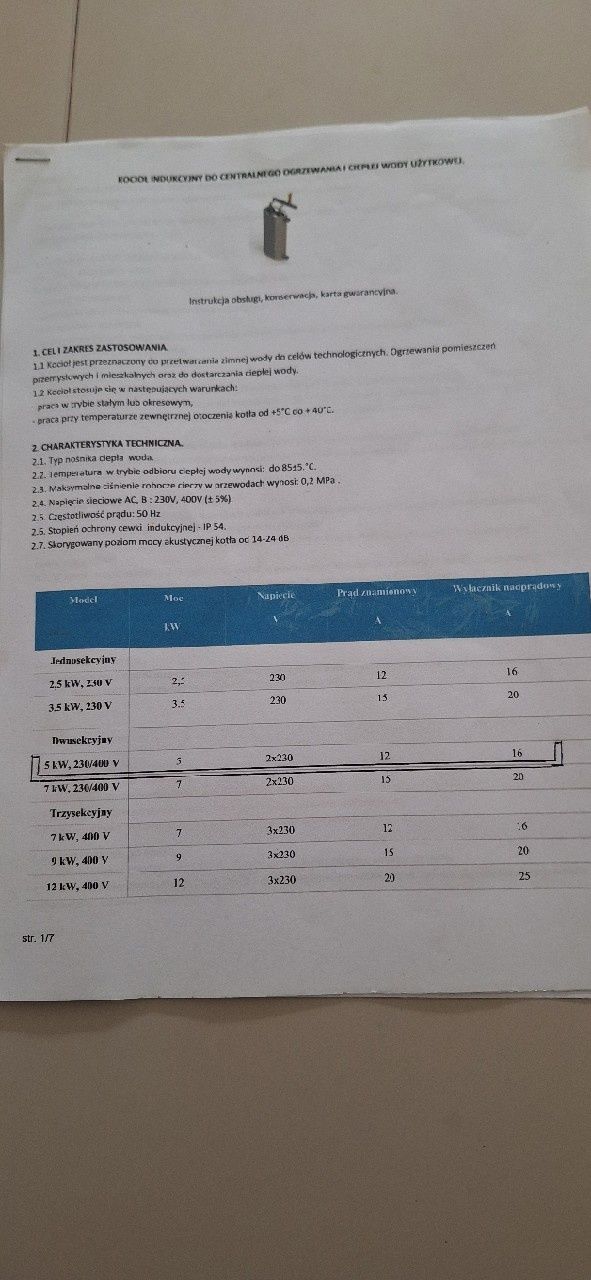 Piec indukcyjny 100 procęt sprawny, oszczędny