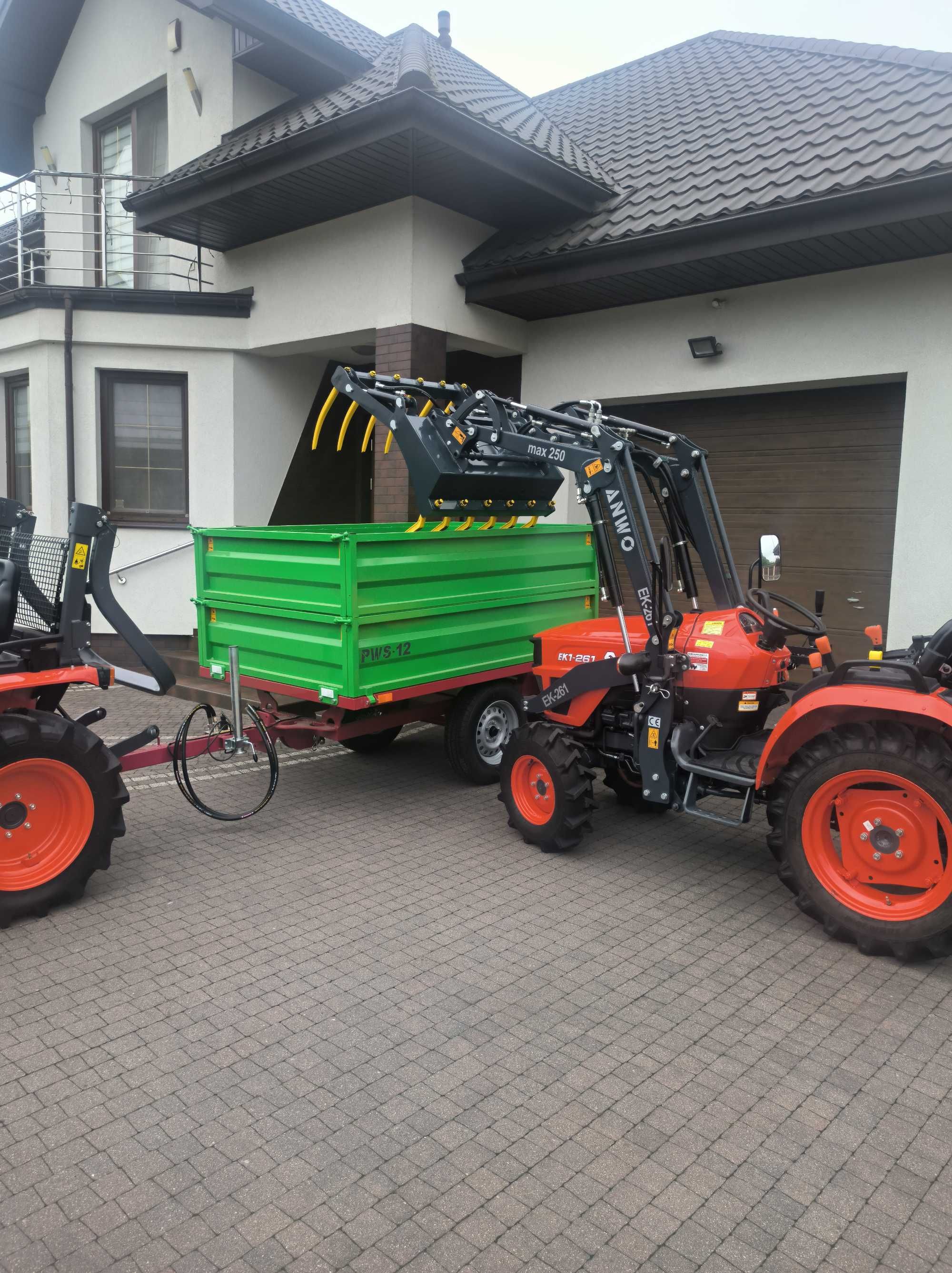 Przyczepa Wywrotka Przyczepka Mini Traktorek Kubota Yanmar Iseki Mała