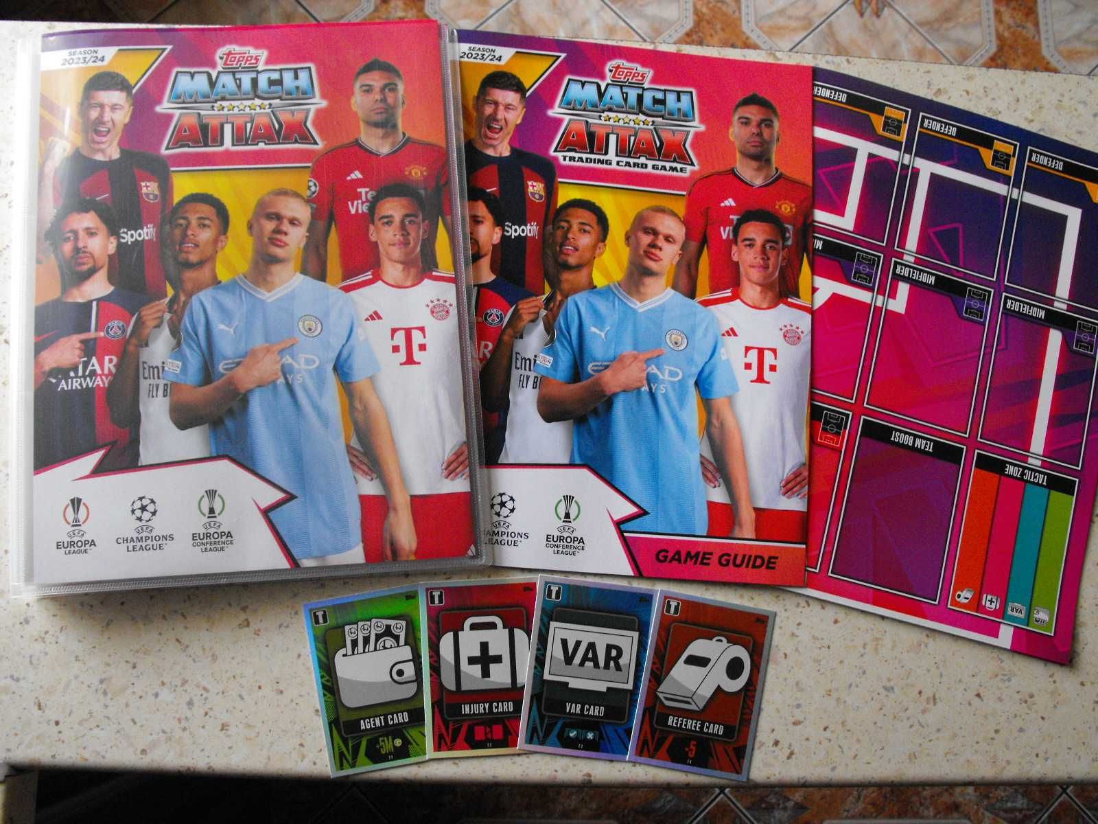 topps Match Attax Champions League 2023/24, komplet kart, album !!!