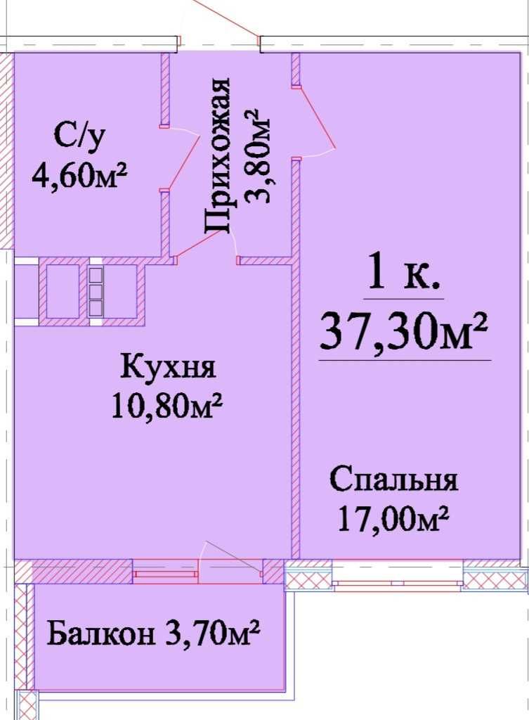 1 комнатная квартира в ЖК Михайловский Городок, ул. Михайловская.