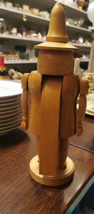 Dziadek do orzechów dekoracja świąteczna drewniana stara