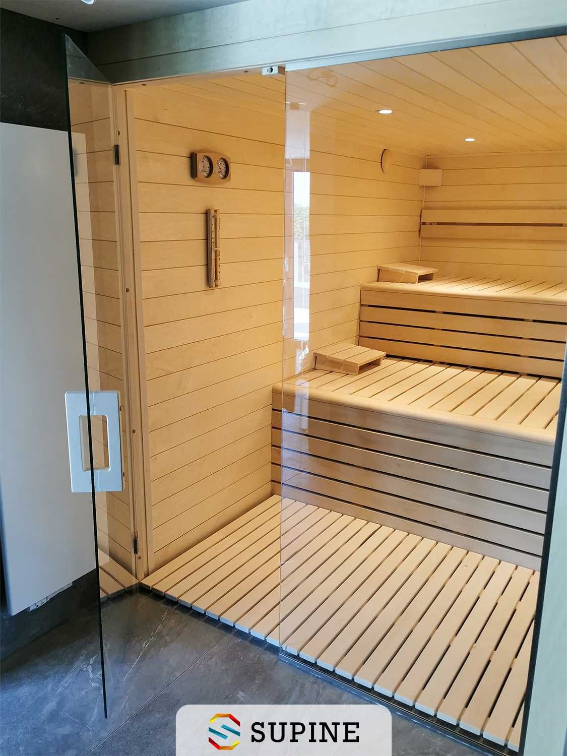 Sauna domowa fińska sucha podczerwień combi, panel solny